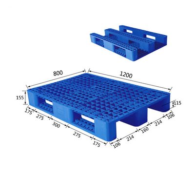 9 gambe mediante soffiatura il pallet di plastica resistente 1200*1000*150mm dello stampaggio