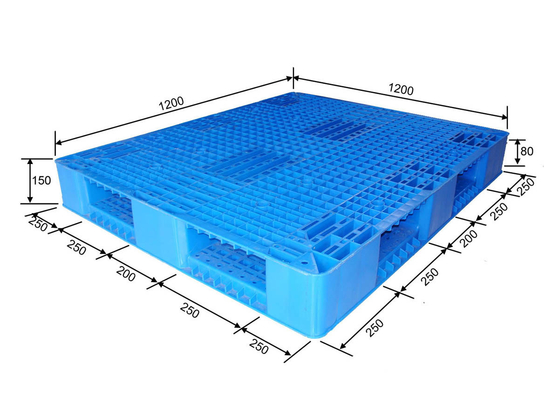un'euro dimensione standard di 1200 x 1200 di millimetro pallet di plastica dell'HDPE resistente in porcellana